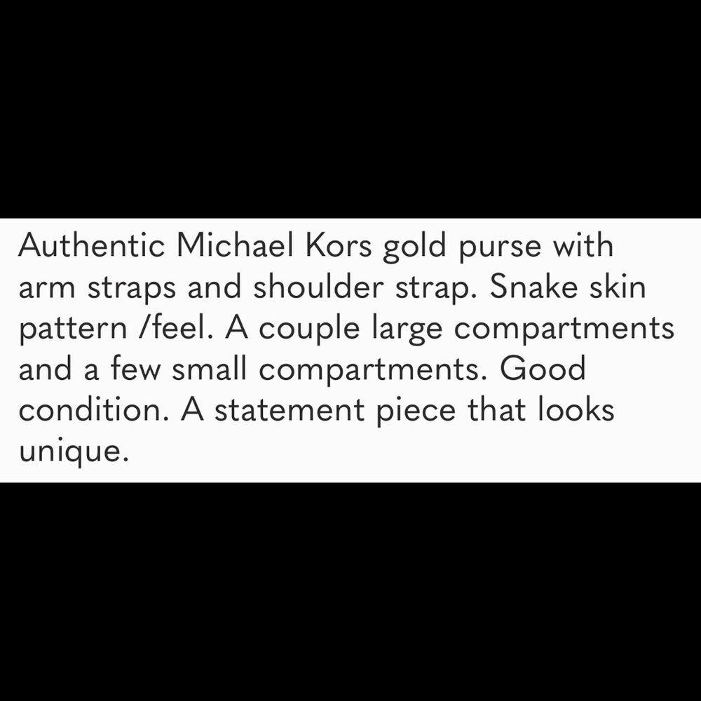 Michael Kors Gold purse - Picture 5 of 6